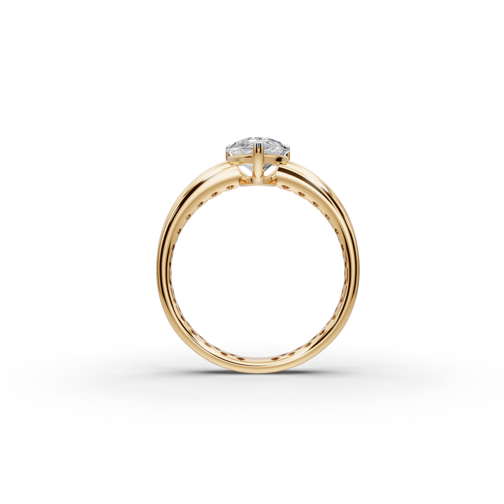 1.5 tcw Pear Shaped Lab-Grown Diamond Ring