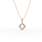 Elegant Knot Circle Diamond Pendant