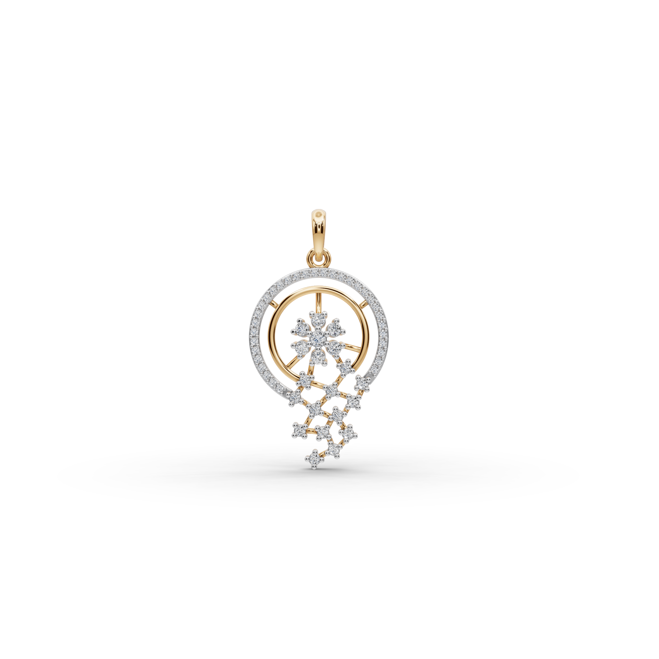 Floral Constellation Lab-Grown Diamond Pendant