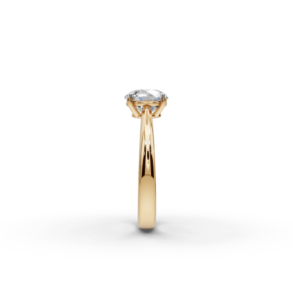 1.50 tcw Round Solitaire Diamond Gold Ring
