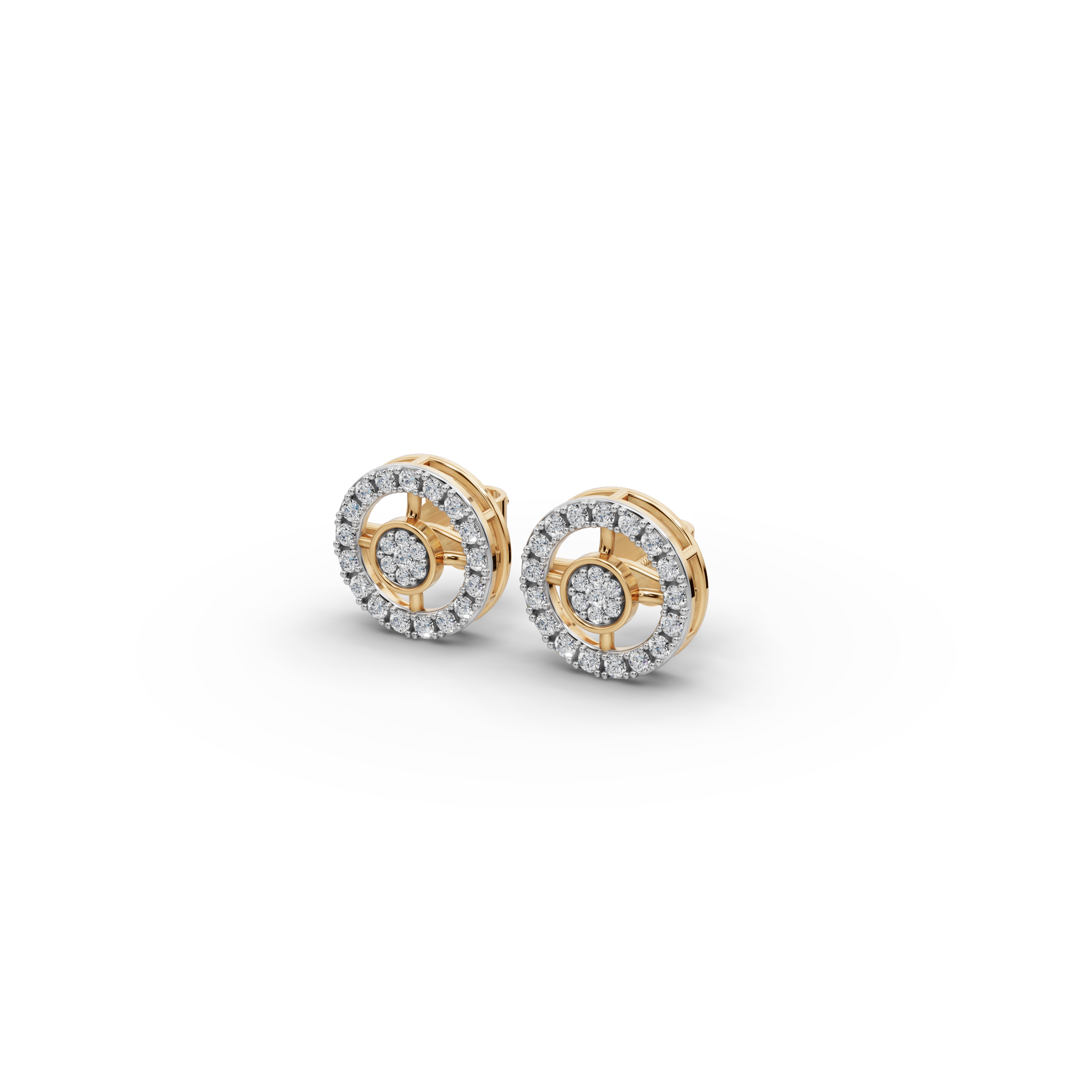 Round Halo Lab-Grown Diamond Earrings