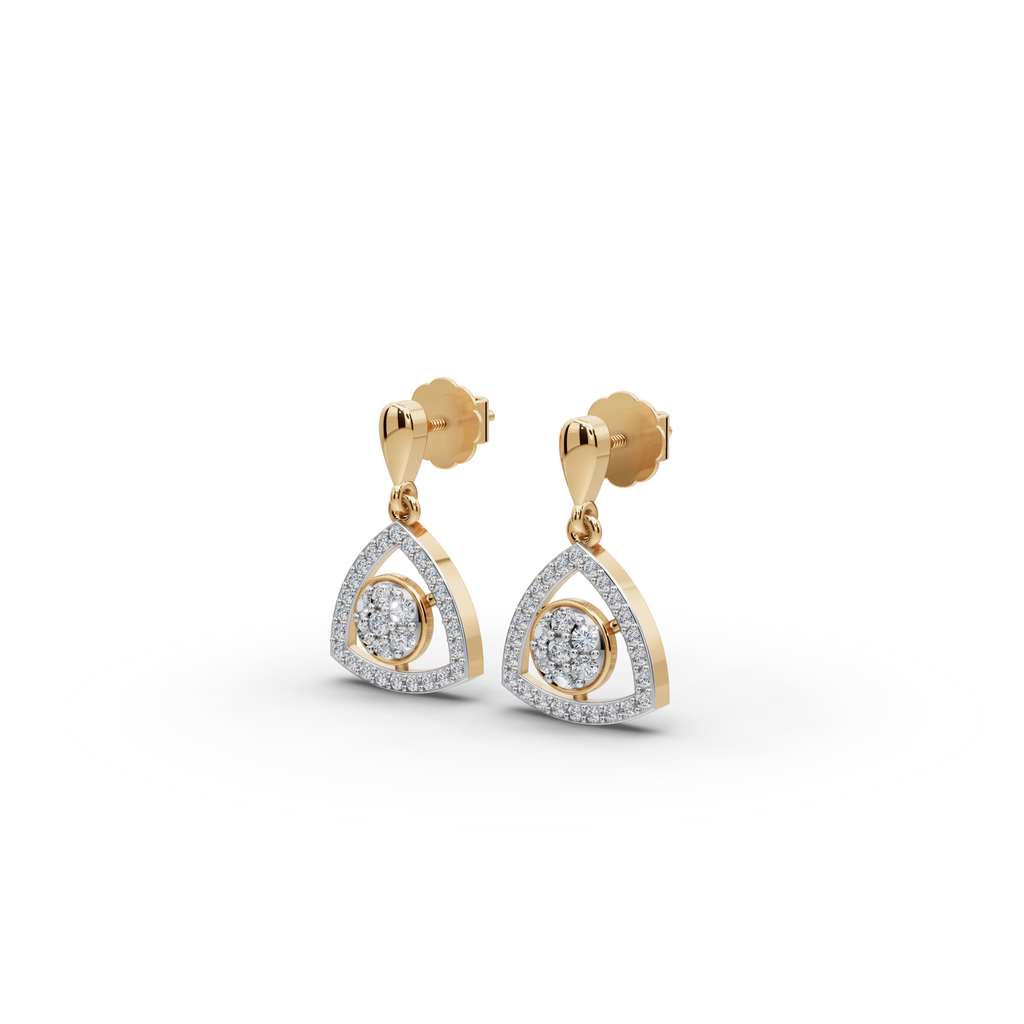 Triangle Halo Lab-Grown Diamond Earrings