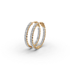 2.00ct Bold Lab Diamond Round Hoop EarHoops Earring