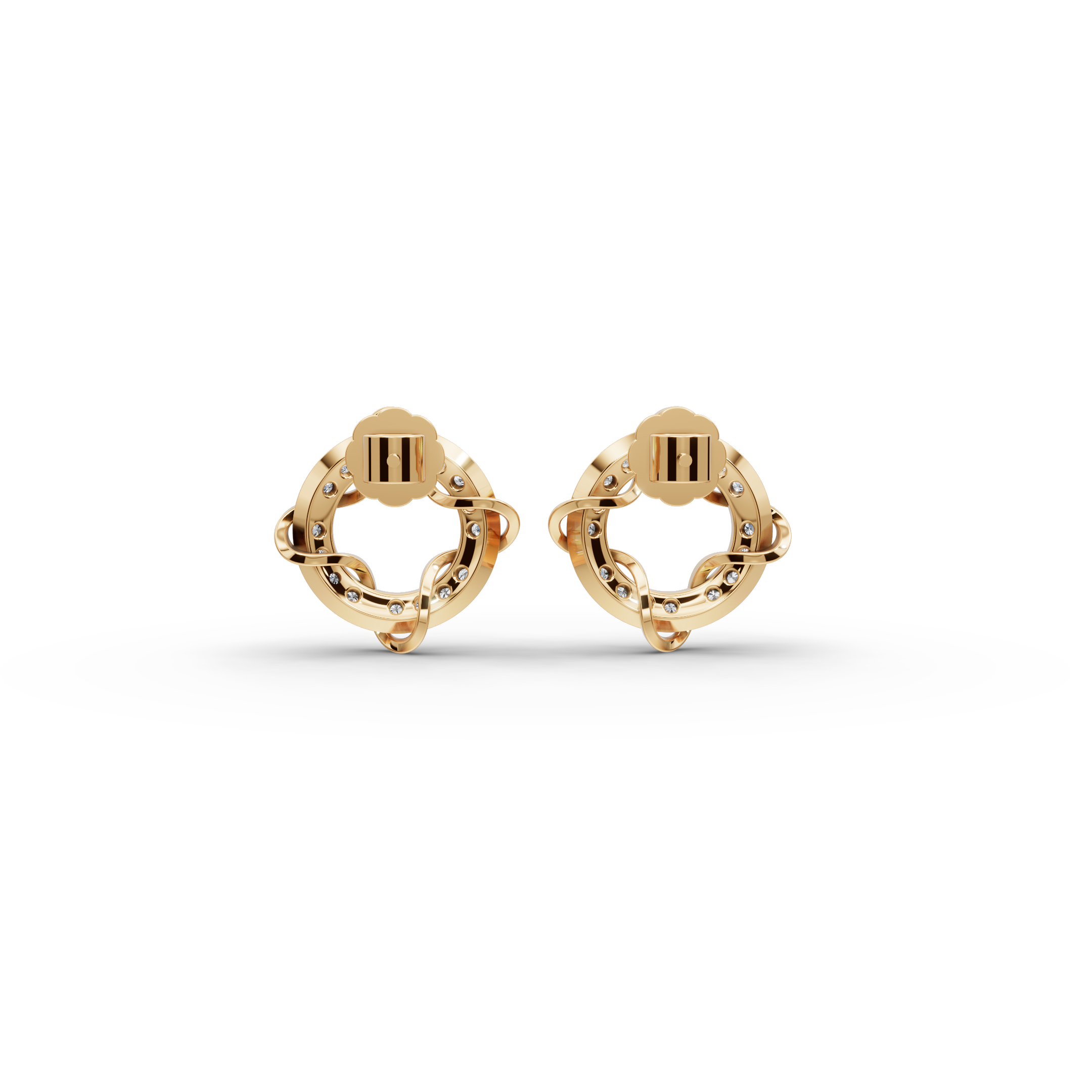 Circle Knot Lab-Grown Diamond Earrings