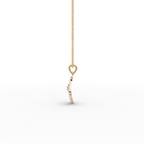 Swirl Floral Lab-Grown Diamond Gold Pendant