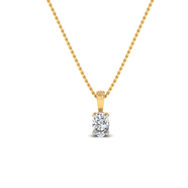 Elegant Oval Cut Solitaire Pendant with 1.00 ct. CVD Lab-Grown Diamond.