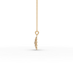 Sunburst Lab-Grown Diamond Gold Pendant