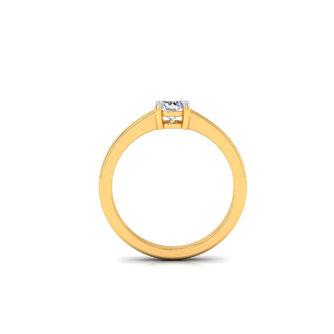 Classic Round Solitaire Ring with CVD 0.50 Ct. Lab-Grown Diamond.