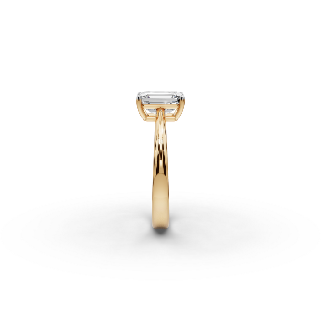 1.5 tcw Emerald Cut Diamond Gold Ring