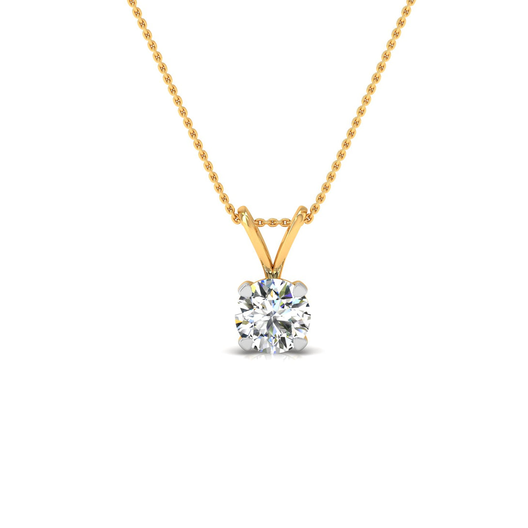Timeless Round Solitaire Pendant with 3.00 ct. CVD Lab-Grown Diamond.