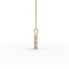 1.50 ct Minimalist 3 Lab Grown Diamond Drop Pendant