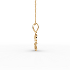 Elegant Knot Circle Diamond Pendant