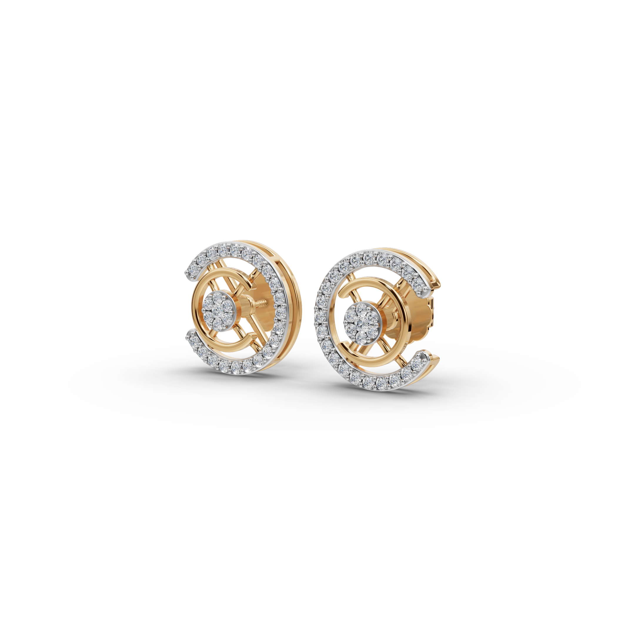 C Curve Lab-Grown Diamond Earrings