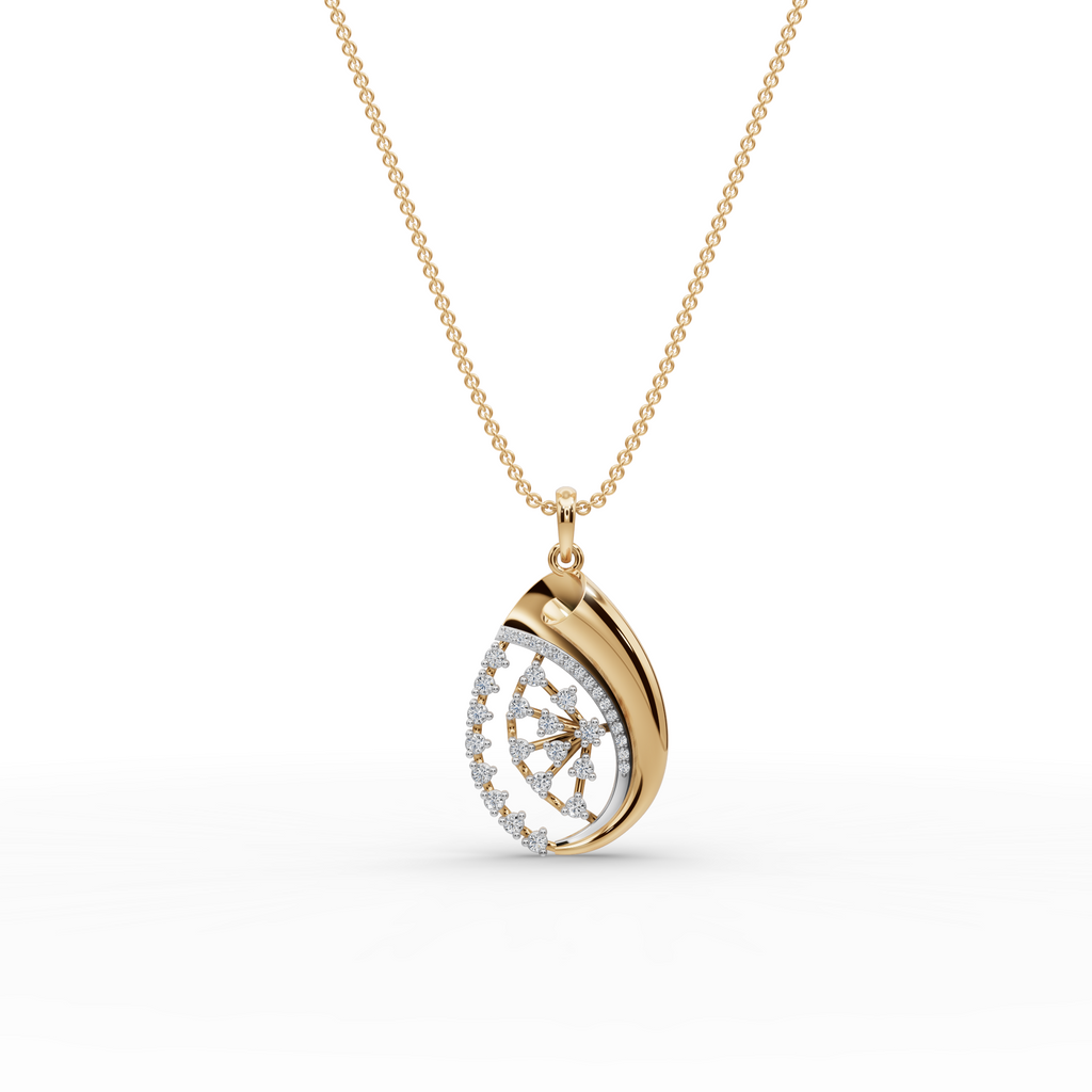 Teardrop Lab-Grown Diamond Gold Pendant