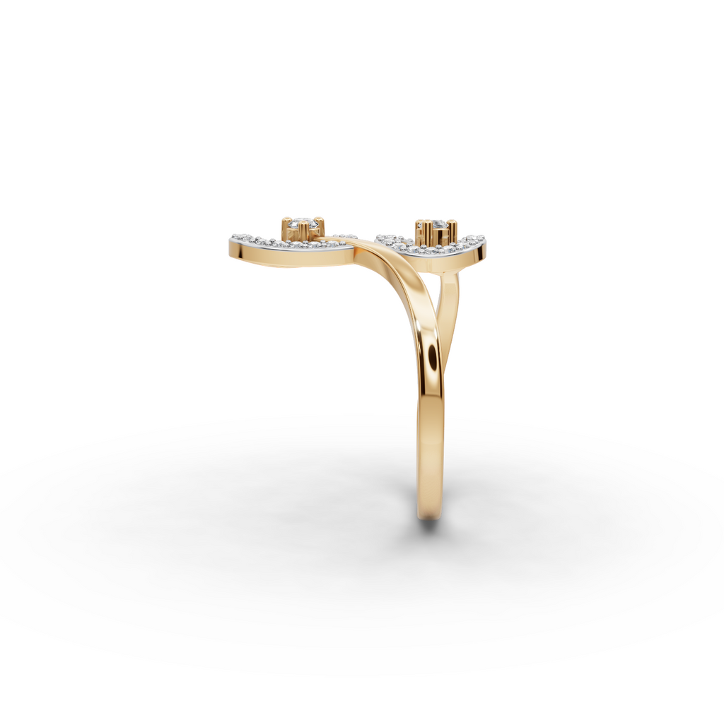 Double Loop Drop Lab-Grown Diamond Ring