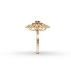 Sunburst Halo Lab-Grown Diamond Ring