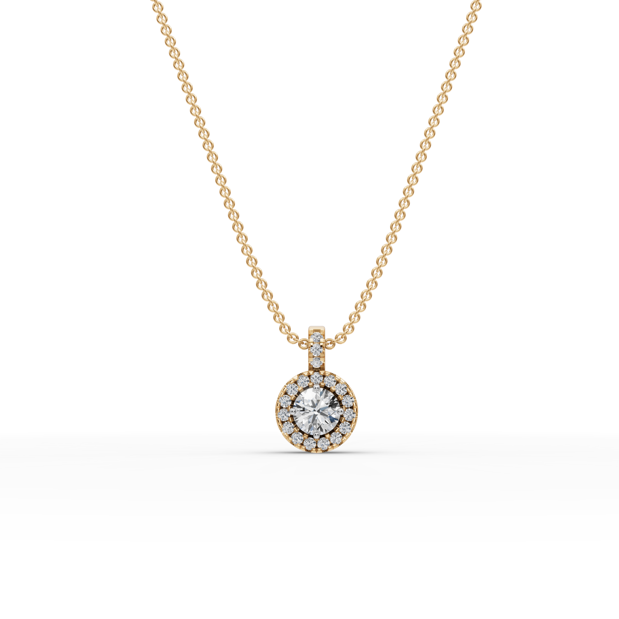 0.75 ct Everyday Luxury Lab Grown Diamond Halo Pendant