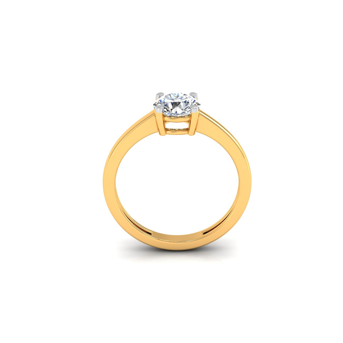 Classic Round Solitaire Ring with CVD 1.00 Ct. Lab-Grown Diamond.