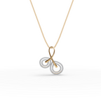 Infinity Loop Lab-Grown Diamond Gold Pendant