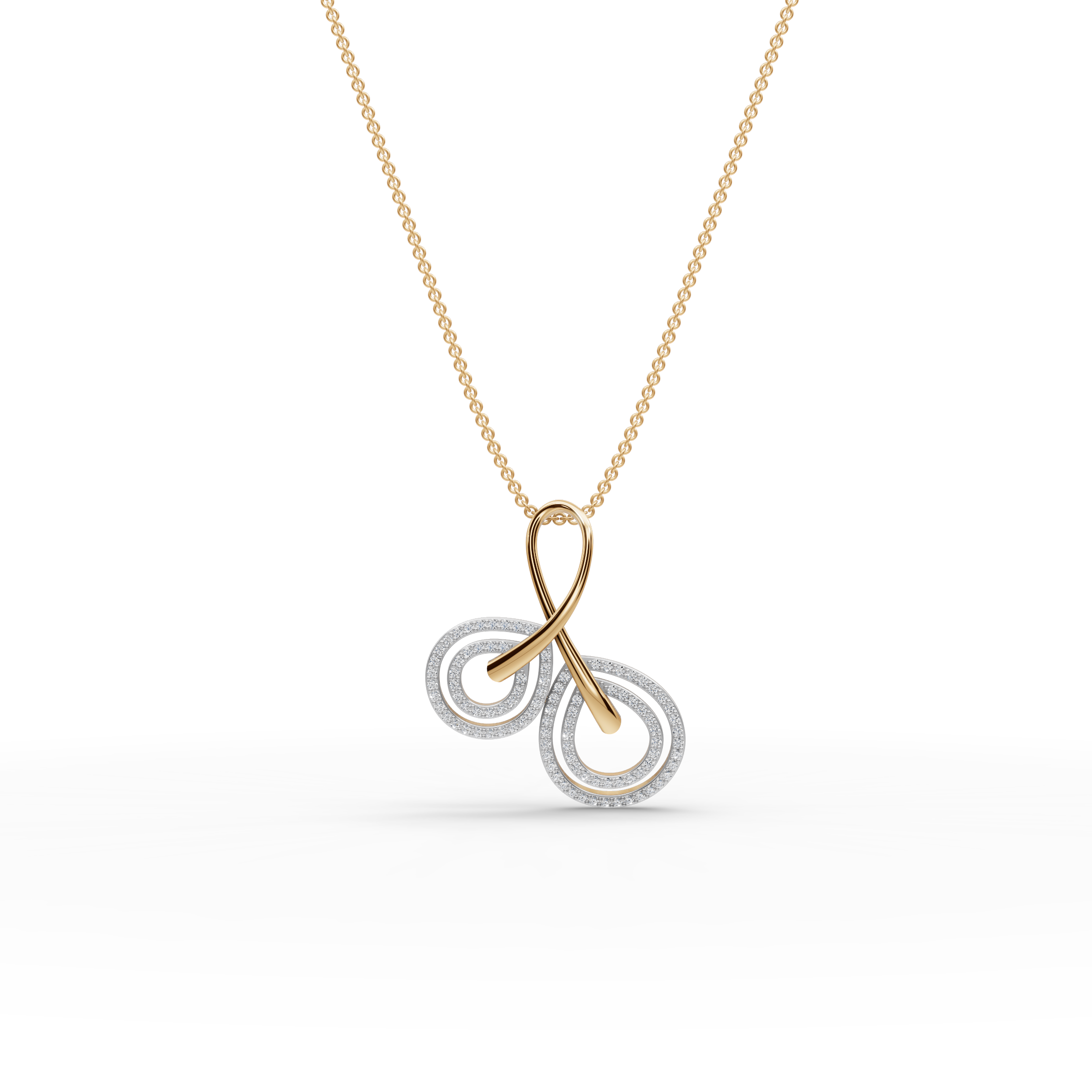 Infinity Loop Lab-Grown Diamond Gold Pendant