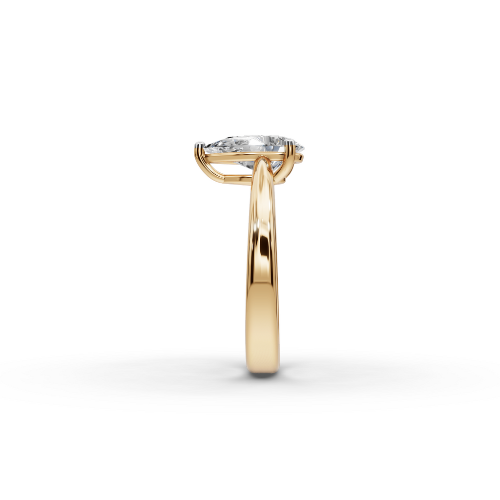 1.5 tcw Pear Shaped Lab-Grown Diamond Ring