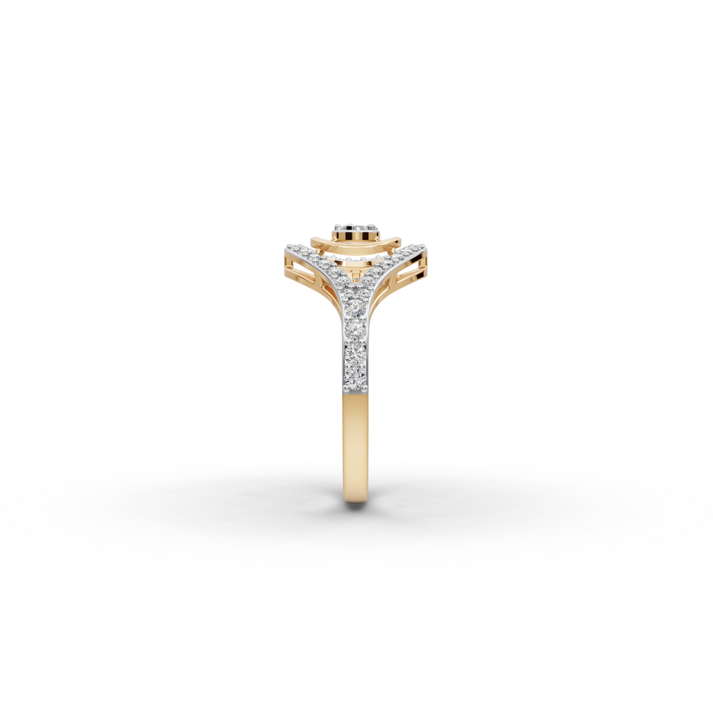 Teardrop Halo Lab-Grown Diamond Ring