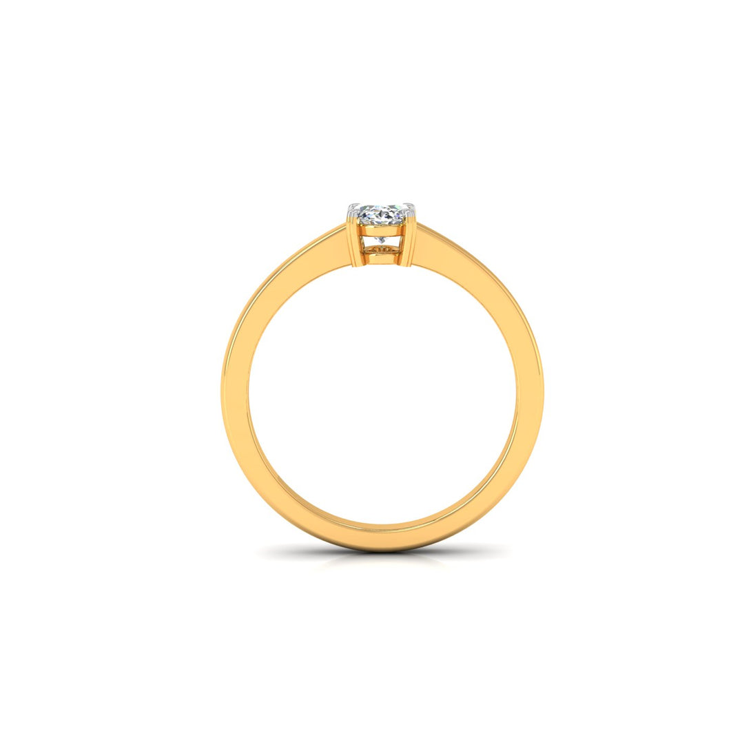 Elegant Oval Solitaire Ring with CVD 0.50 Ct. Lab-Grown Diamond.