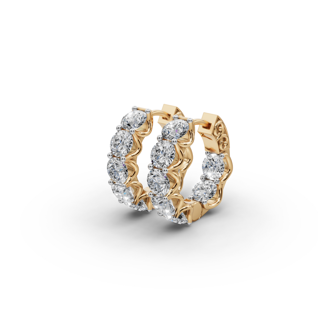 5.00 ct Gift-Ready Lab Diamond Hoop EarHoops Earring