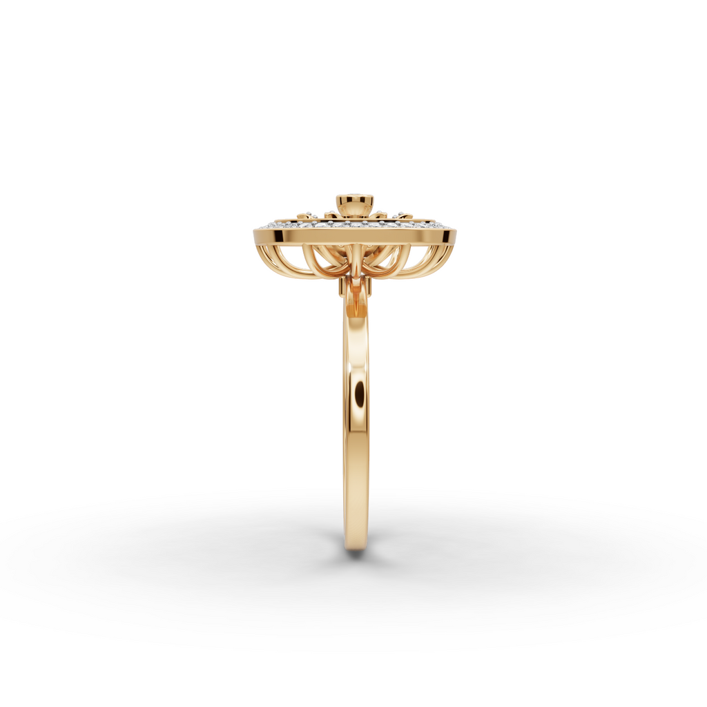 Lotus Petal Lab-Grown Diamond Ring