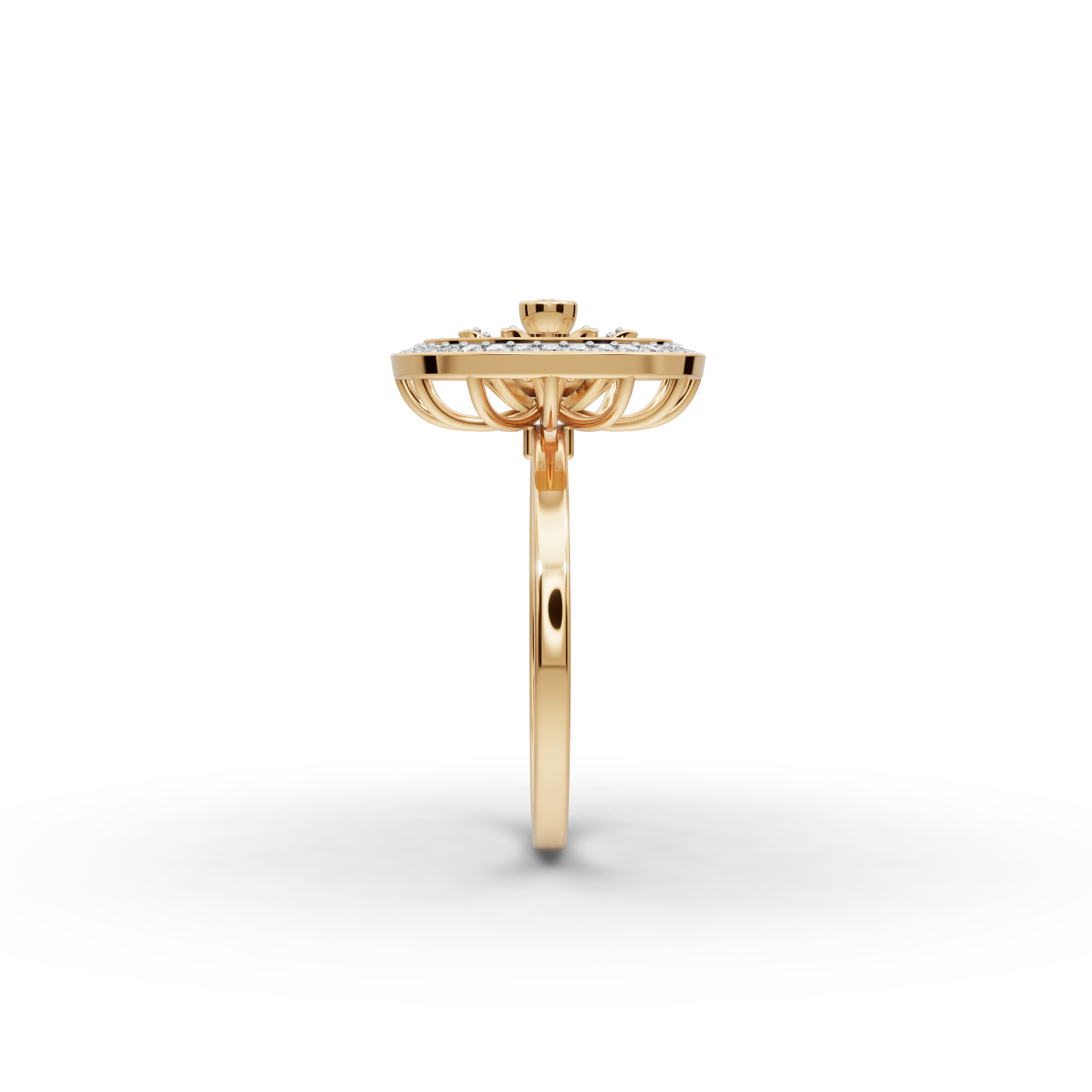 Lotus Petal Lab-Grown Diamond Ring