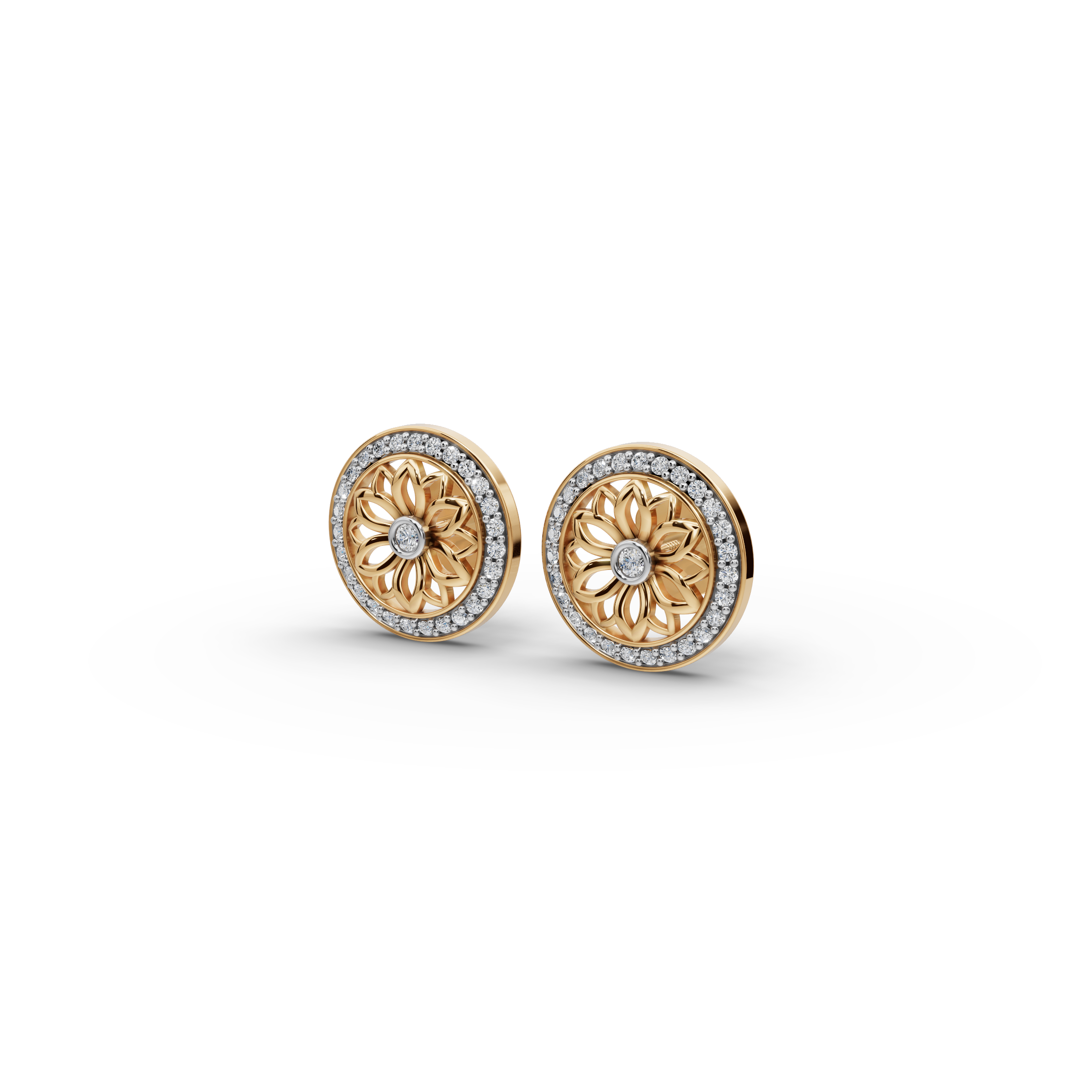 Lotus Bloom Lab-Grown Diamond Earrings