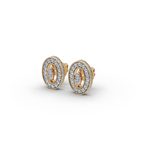 Oval Frame Lab-Grown Diamond Earrings