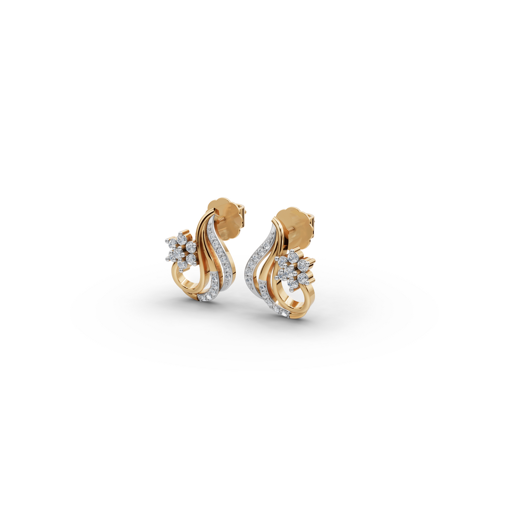 Twist Bloom Lab-Grown Diamond Earrings
