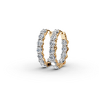 5.00 ct Gift-Ready Diamond Oval Shape Hoop Earring