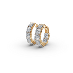 5.00 ct Statement Diamond-Studded Oval Shape Hoops Earring