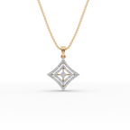 Diamond Shape Lab-Grown Gold Pendant