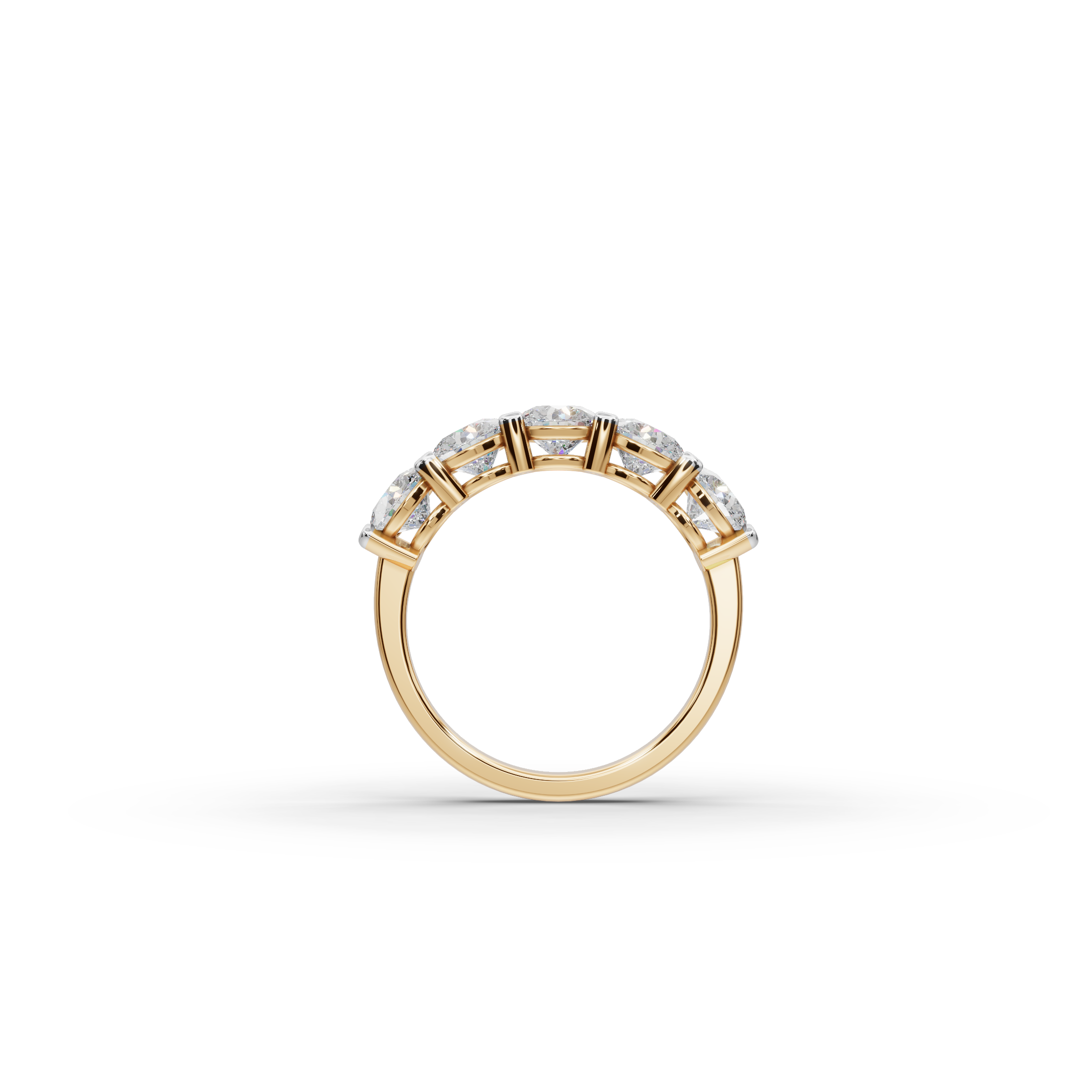 2.50 ct Modern Five-Stone Lab Diamond Ring