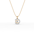 Contemporary Circle Lab-Grown Diamond Pendant