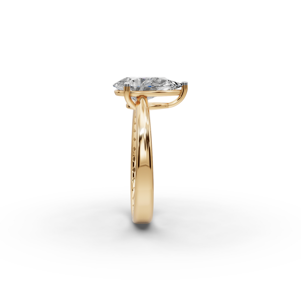 2 tcw Pear Cut Lab-Grown Diamond Ring