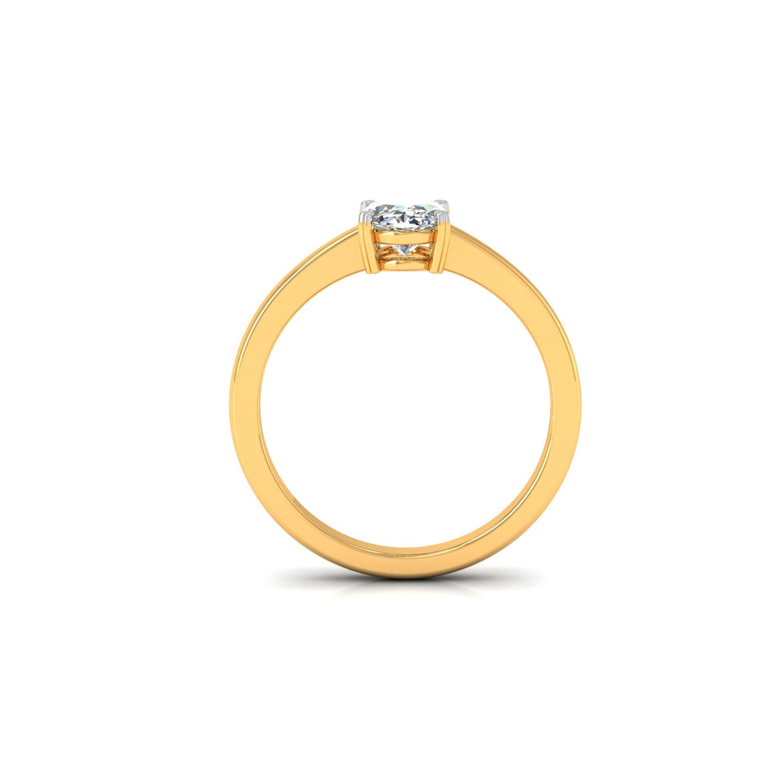 Elegant Oval Solitaire Ring with CVD 1.00 Ct. Lab-Grown Diamond.