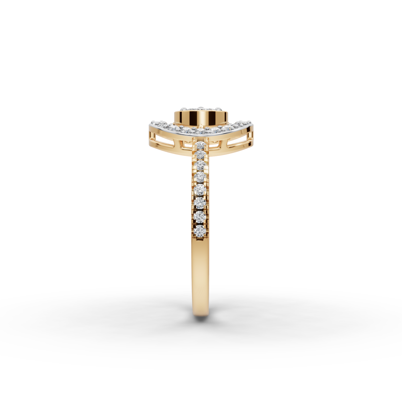 Round Halo Lab-Grown Diamond Ring