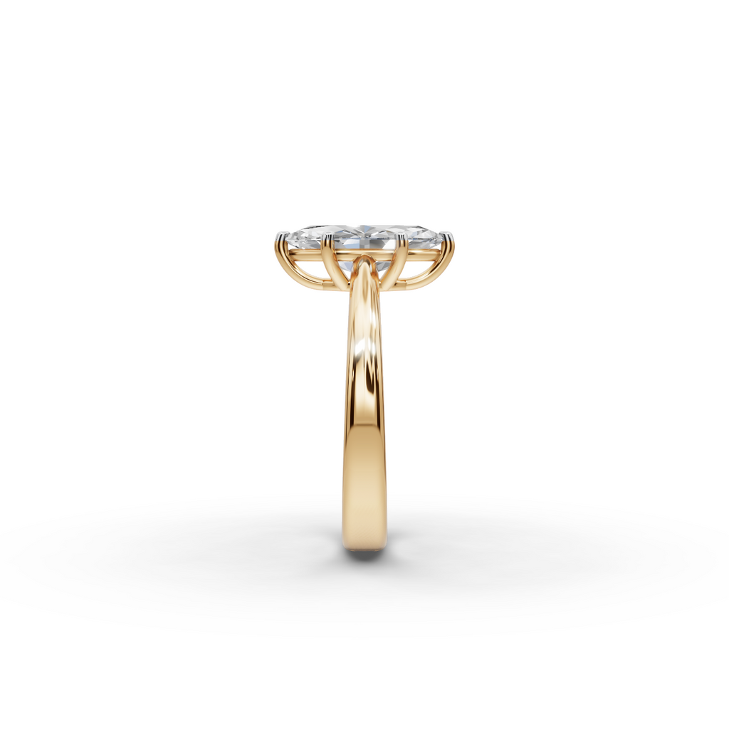 1.5 tcw Marquise Cut Diamond Gold Ring