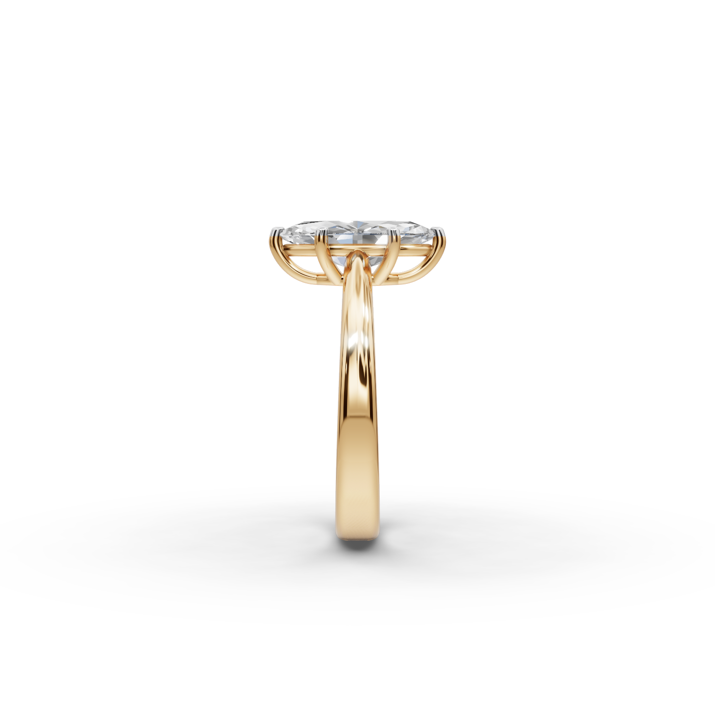 1.5 tcw Marquise Cut Diamond Gold Ring