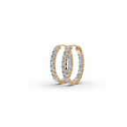 1.50 ct Classic Diamond-Studded Oval Shape Hoops Earring