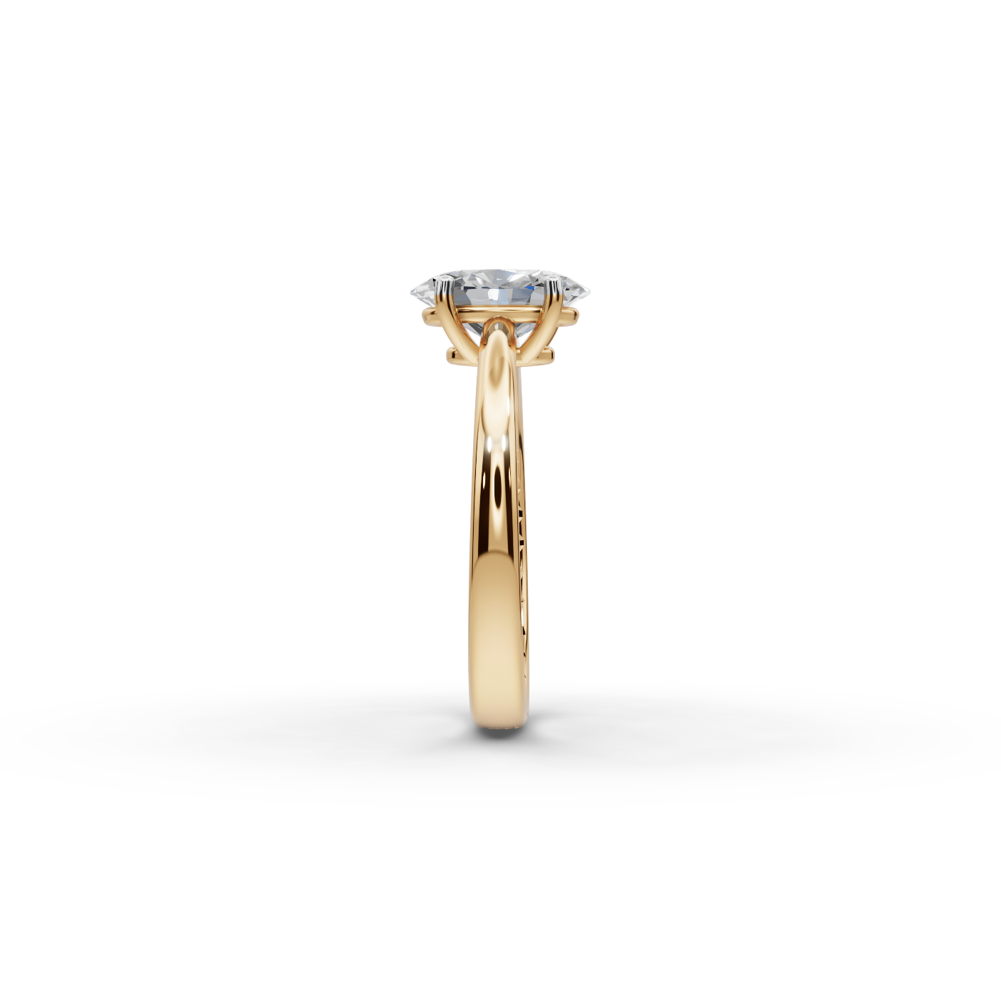 1.50 tcw Oval Cut Gold Lab-Grown Diamond Ring