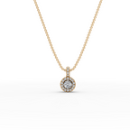 0.50 ct Lab Grown Diamond Halo Pendant – Ethical Bridal Jewelry