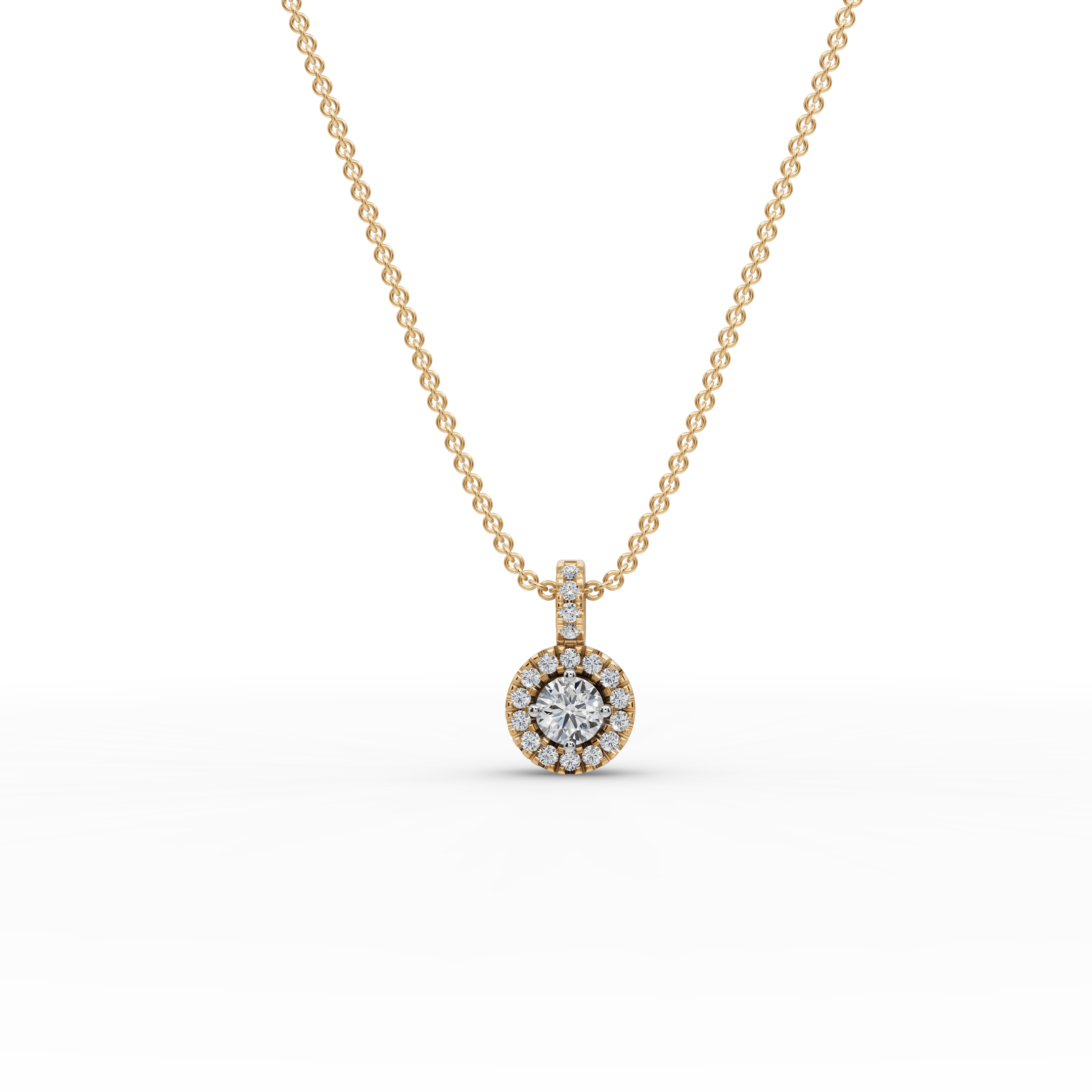0.50 ct Lab Grown Diamond Halo Pendant – Ethical Bridal Jewelry
