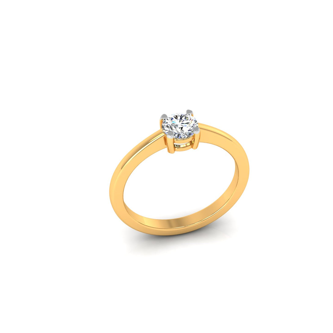 Classic Round Solitaire Ring with CVD 0.50 Ct. Lab-Grown Diamond.