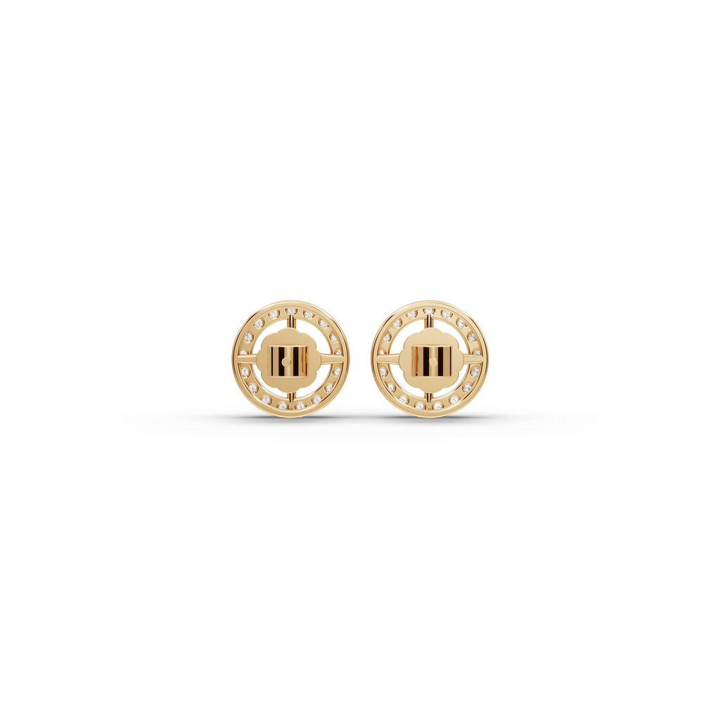 Round Halo Lab-Grown Diamond Earrings