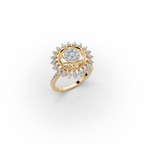 Sunburst Cluster Lab-Grown Diamond Ring